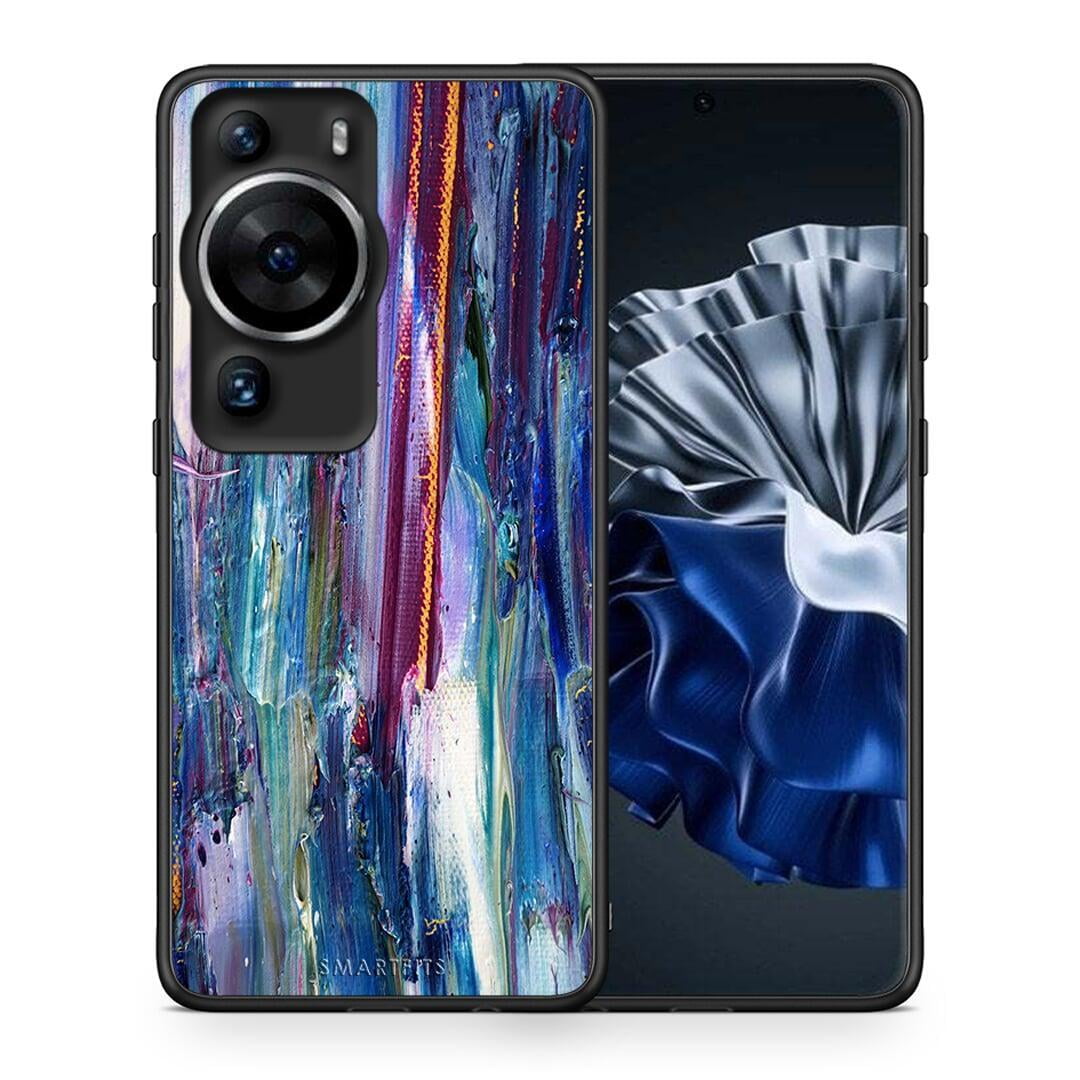 Θήκη Huawei P60 Pro Paint Winter από τη Smartfits με σχέδιο στο πίσω μέρος και μαύρο περίβλημα | Huawei P60 Pro Paint Winter Case with Colorful Back and Black Bezels