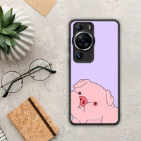 Thumbnail for Θήκη Huawei P60 Pro Pig Love 2 από τη Smartfits με σχέδιο στο πίσω μέρος και μαύρο περίβλημα | Huawei P60 Pro Pig Love 2 Case with Colorful Back and Black Bezels