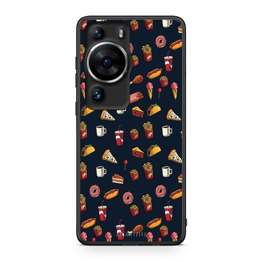 Θήκη Huawei P60 Pro Random Hungry από τη Smartfits με σχέδιο στο πίσω μέρος και μαύρο περίβλημα | Huawei P60 Pro Random Hungry Case with Colorful Back and Black Bezels
