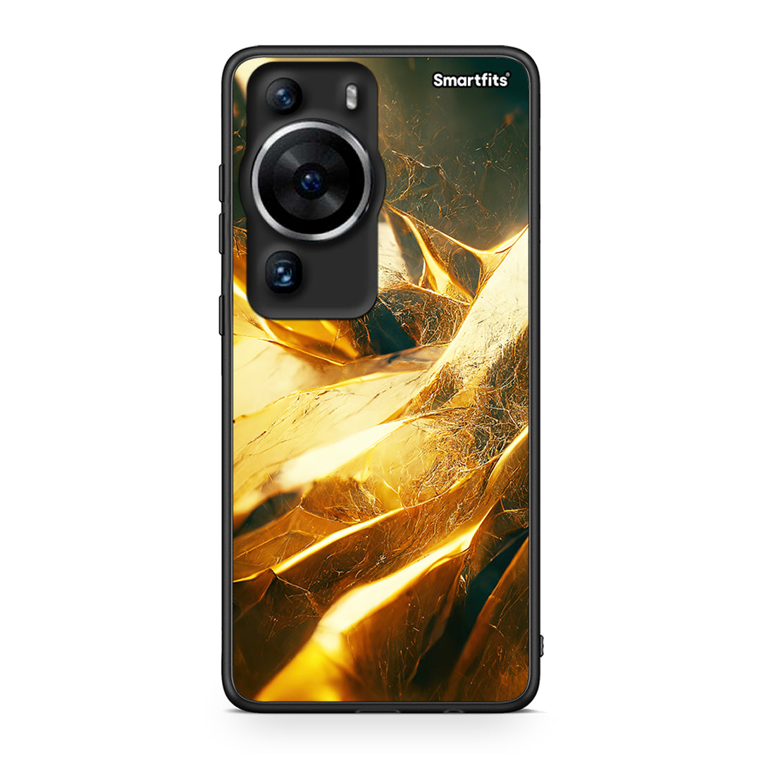 Θήκη Huawei P60 Pro Real Gold από τη Smartfits με σχέδιο στο πίσω μέρος και μαύρο περίβλημα | Huawei P60 Pro Real Gold Case with Colorful Back and Black Bezels
