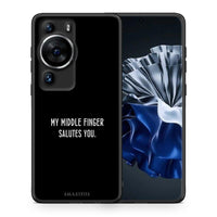 Thumbnail for Θήκη Huawei P60 Pro Salute από τη Smartfits με σχέδιο στο πίσω μέρος και μαύρο περίβλημα | Huawei P60 Pro Salute Case with Colorful Back and Black Bezels