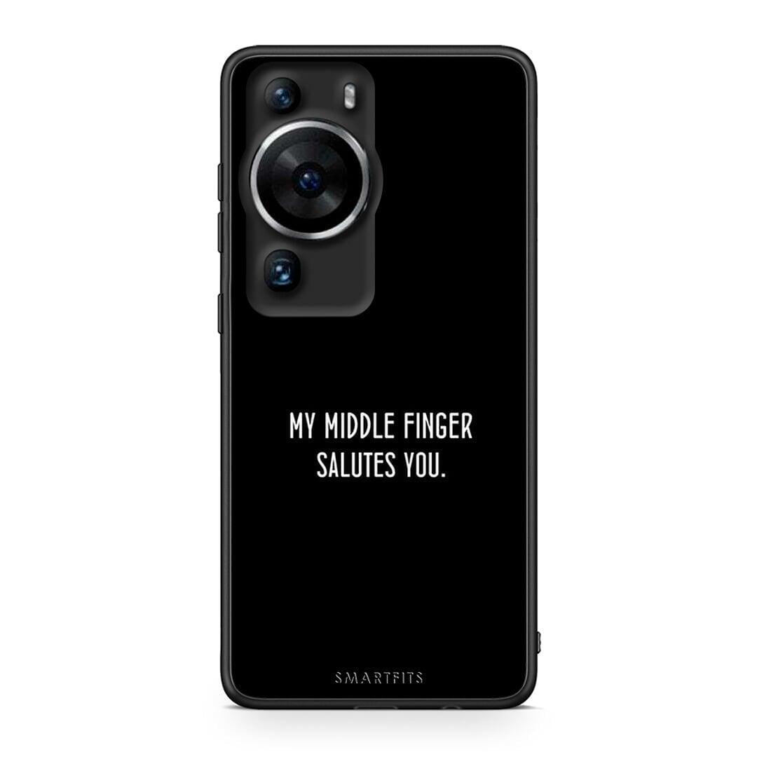 Θήκη Huawei P60 Pro Salute από τη Smartfits με σχέδιο στο πίσω μέρος και μαύρο περίβλημα | Huawei P60 Pro Salute Case with Colorful Back and Black Bezels