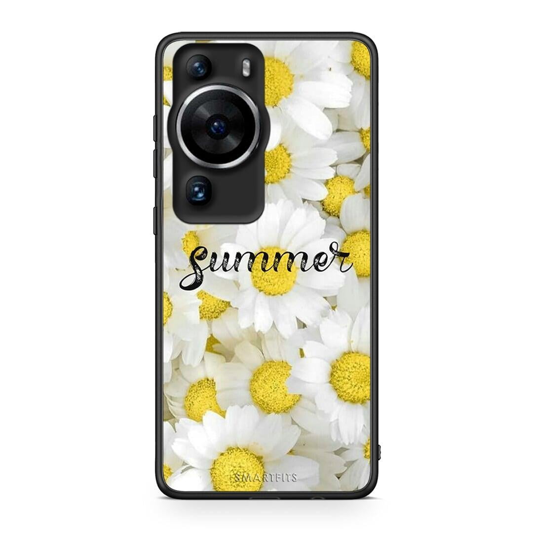 Θήκη Huawei P60 Pro Summer Daisies από τη Smartfits με σχέδιο στο πίσω μέρος και μαύρο περίβλημα | Huawei P60 Pro Summer Daisies Case with Colorful Back and Black Bezels