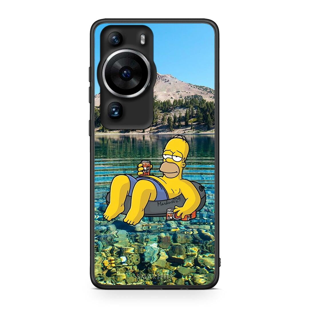 Θήκη Huawei P60 Pro Summer Happiness από τη Smartfits με σχέδιο στο πίσω μέρος και μαύρο περίβλημα | Huawei P60 Pro Summer Happiness Case with Colorful Back and Black Bezels