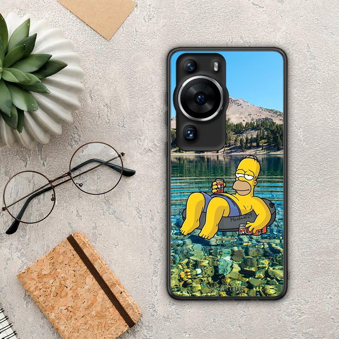 Θήκη Huawei P60 Pro Summer Happiness από τη Smartfits με σχέδιο στο πίσω μέρος και μαύρο περίβλημα | Huawei P60 Pro Summer Happiness Case with Colorful Back and Black Bezels