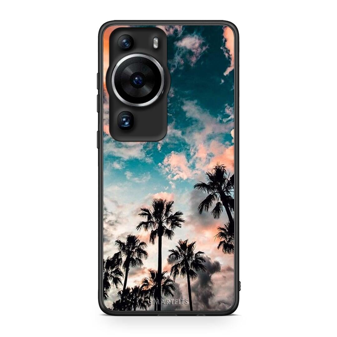 Θήκη Huawei P60 Pro Summer Sky από τη Smartfits με σχέδιο στο πίσω μέρος και μαύρο περίβλημα | Huawei P60 Pro Summer Sky Case with Colorful Back and Black Bezels