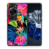 Thumbnail for Θήκη Huawei P60 Pro Tropical Flowers από τη Smartfits με σχέδιο στο πίσω μέρος και μαύρο περίβλημα | Huawei P60 Pro Tropical Flowers Case with Colorful Back and Black Bezels