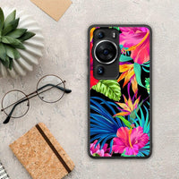 Thumbnail for Θήκη Huawei P60 Pro Tropical Flowers από τη Smartfits με σχέδιο στο πίσω μέρος και μαύρο περίβλημα | Huawei P60 Pro Tropical Flowers Case with Colorful Back and Black Bezels
