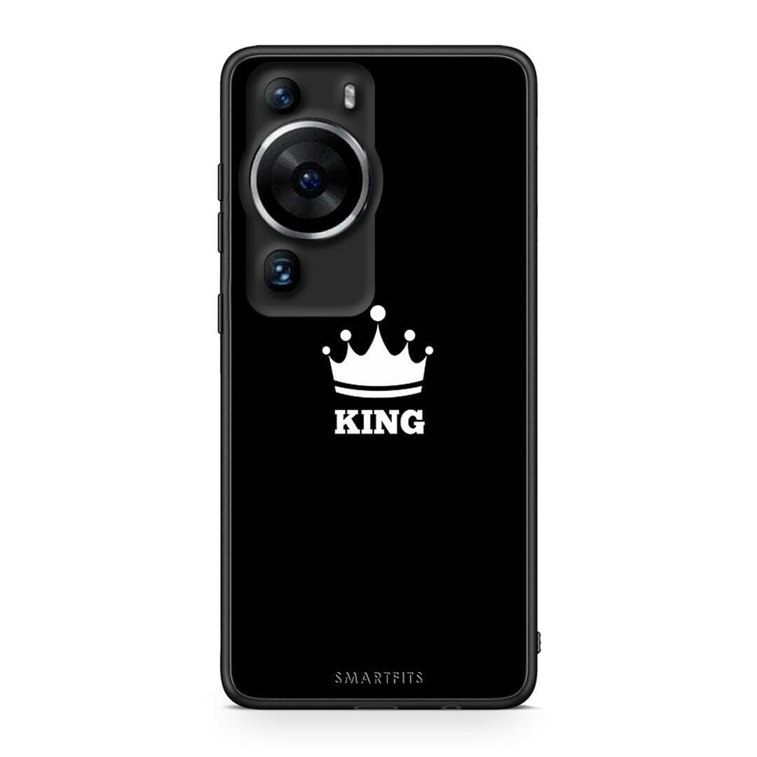Θήκη Huawei P60 Pro Valentine King από τη Smartfits με σχέδιο στο πίσω μέρος και μαύρο περίβλημα | Huawei P60 Pro Valentine King Case with Colorful Back and Black Bezels