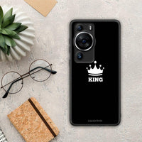 Thumbnail for Θήκη Huawei P60 Pro Valentine King από τη Smartfits με σχέδιο στο πίσω μέρος και μαύρο περίβλημα | Huawei P60 Pro Valentine King Case with Colorful Back and Black Bezels