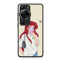 Thumbnail for Θήκη Huawei P60 Pro Walking Mermaid από τη Smartfits με σχέδιο στο πίσω μέρος και μαύρο περίβλημα | Huawei P60 Pro Walking Mermaid Case with Colorful Back and Black Bezels
