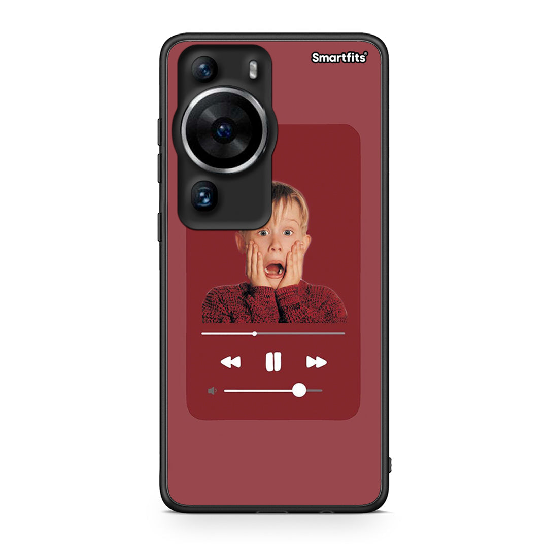 Θήκη Huawei P60 Pro Xmas Alone Music από τη Smartfits με σχέδιο στο πίσω μέρος και μαύρο περίβλημα | Huawei P60 Pro Xmas Alone Music Case with Colorful Back and Black Bezels