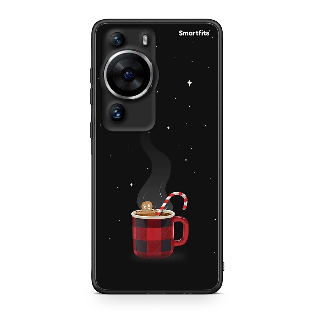 Θήκη Huawei P60 Pro Xmas Bathing από τη Smartfits με σχέδιο στο πίσω μέρος και μαύρο περίβλημα | Huawei P60 Pro Xmas Bathing Case with Colorful Back and Black Bezels