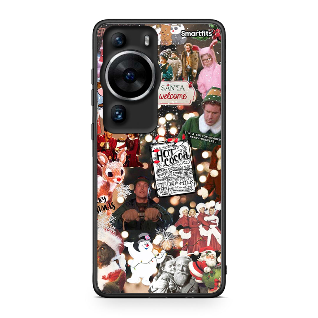 Θήκη Huawei P60 Pro Xmas Movies από τη Smartfits με σχέδιο στο πίσω μέρος και μαύρο περίβλημα | Huawei P60 Pro Xmas Movies Case with Colorful Back and Black Bezels