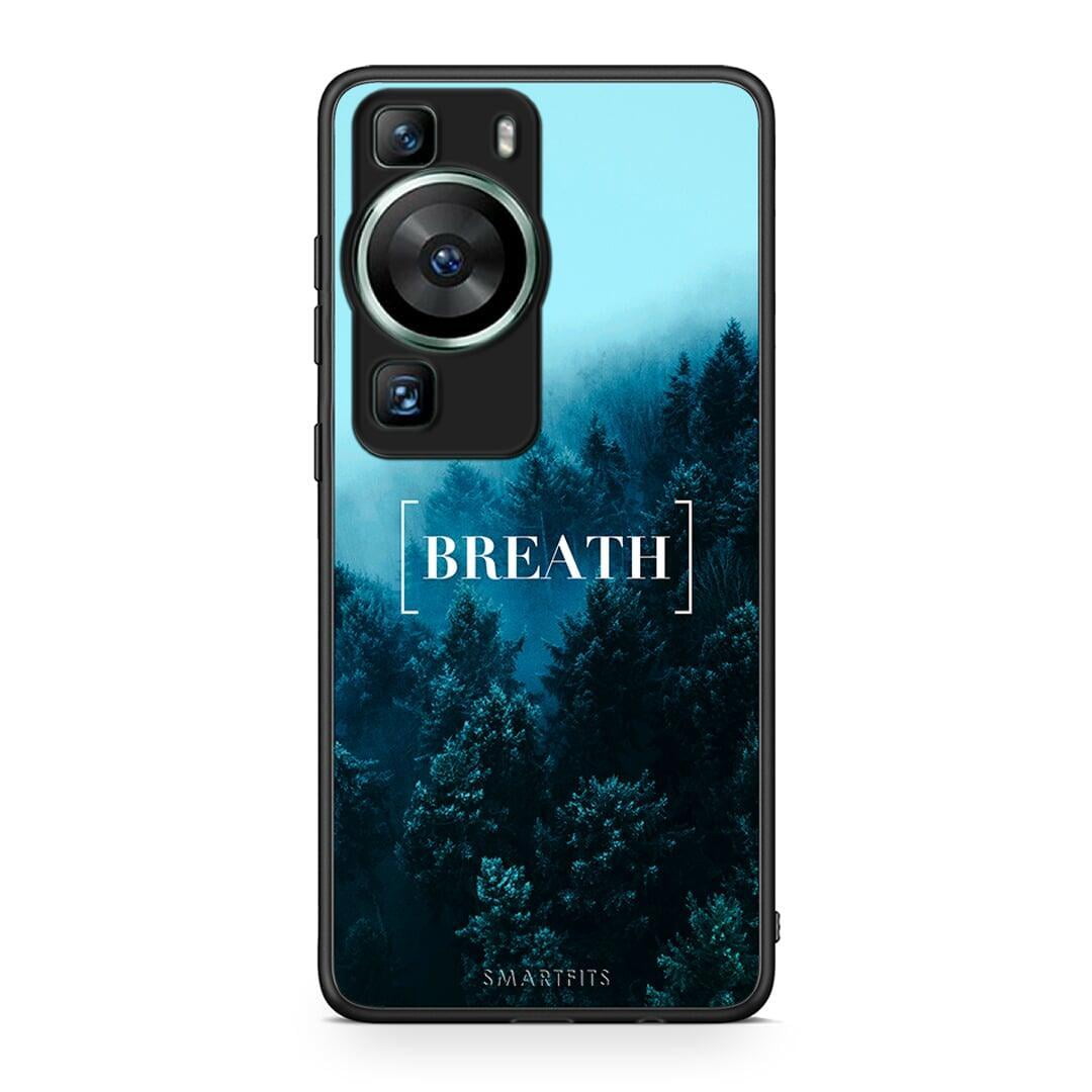 Θήκη Huawei P60 Quote Breath από τη Smartfits με σχέδιο στο πίσω μέρος και μαύρο περίβλημα | Huawei P60 Quote Breath Case with Colorful Back and Black Bezels