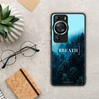 Thumbnail for Θήκη Huawei P60 Quote Breath από τη Smartfits με σχέδιο στο πίσω μέρος και μαύρο περίβλημα | Huawei P60 Quote Breath Case with Colorful Back and Black Bezels