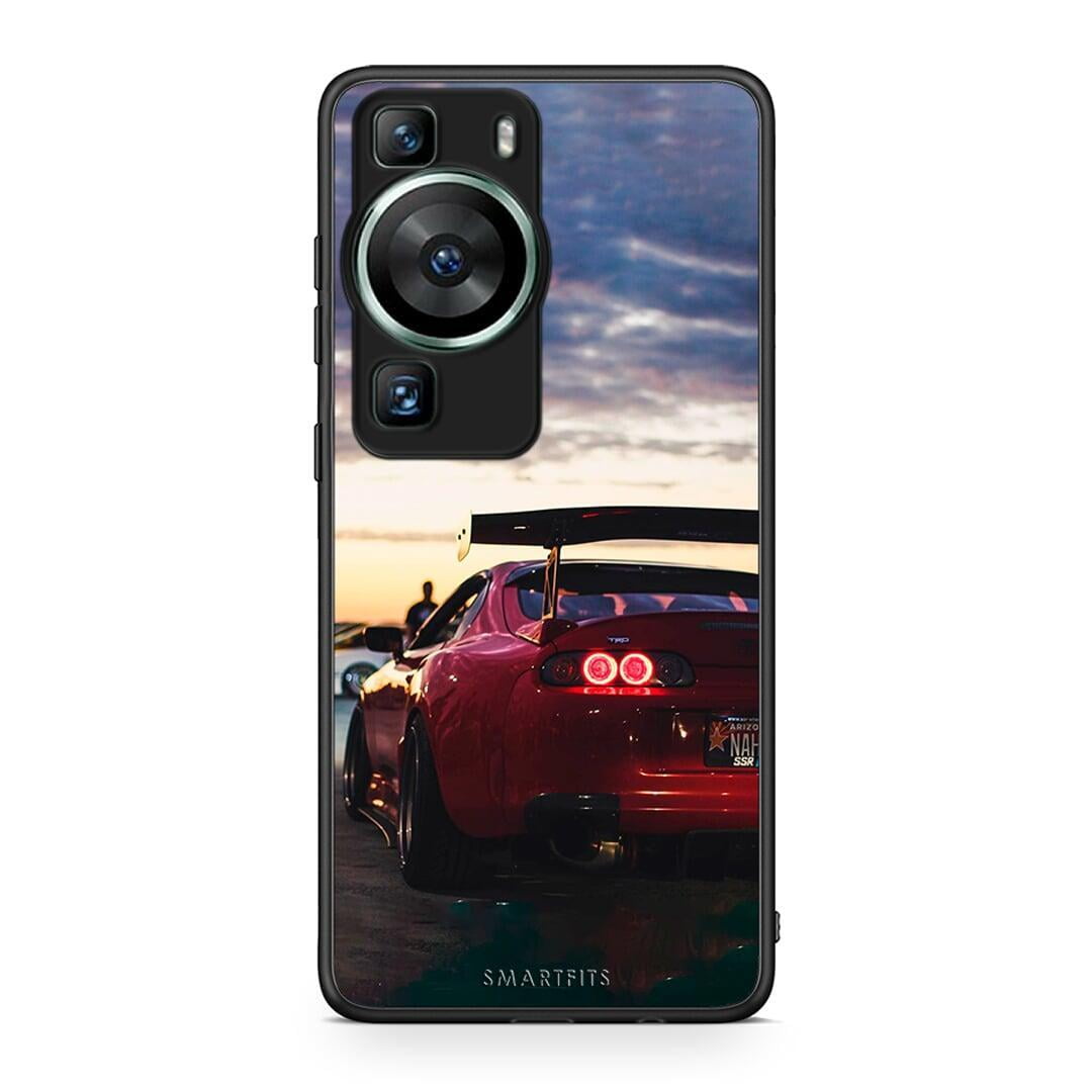 Θήκη Huawei P60 Racing Supra από τη Smartfits με σχέδιο στο πίσω μέρος και μαύρο περίβλημα | Huawei P60 Racing Supra Case with Colorful Back and Black Bezels