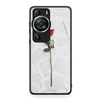 Thumbnail for Θήκη Huawei P60 Red Rose από τη Smartfits με σχέδιο στο πίσω μέρος και μαύρο περίβλημα | Huawei P60 Red Rose Case with Colorful Back and Black Bezels