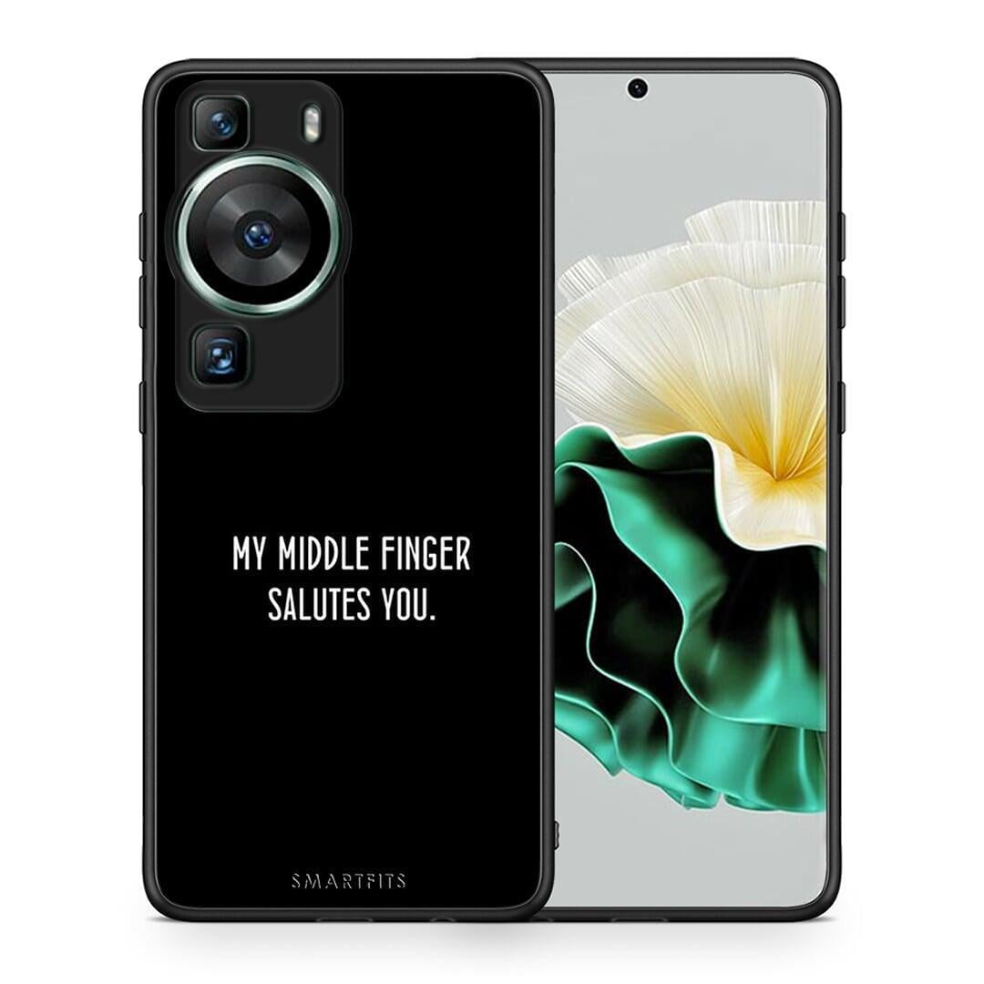 Θήκη Huawei P60 Salute από τη Smartfits με σχέδιο στο πίσω μέρος και μαύρο περίβλημα | Huawei P60 Salute Case with Colorful Back and Black Bezels