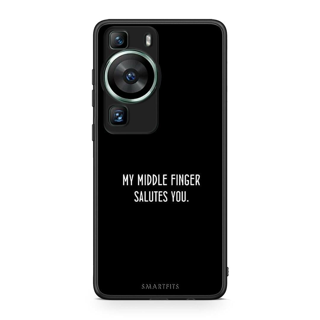 Θήκη Huawei P60 Salute από τη Smartfits με σχέδιο στο πίσω μέρος και μαύρο περίβλημα | Huawei P60 Salute Case with Colorful Back and Black Bezels