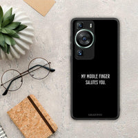Thumbnail for Θήκη Huawei P60 Salute από τη Smartfits με σχέδιο στο πίσω μέρος και μαύρο περίβλημα | Huawei P60 Salute Case with Colorful Back and Black Bezels