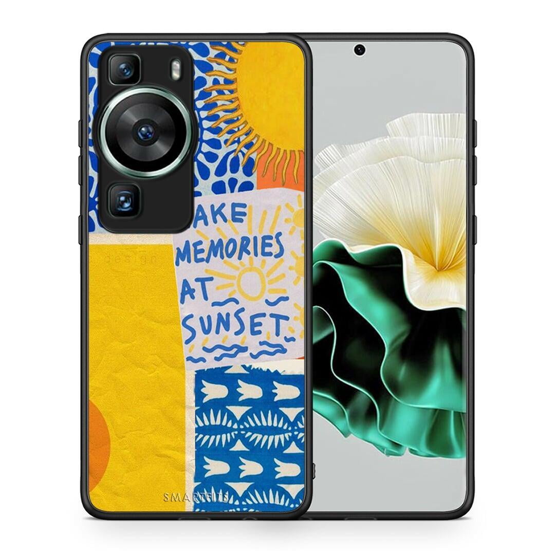 Θήκη Huawei P60 Sunset Memories από τη Smartfits με σχέδιο στο πίσω μέρος και μαύρο περίβλημα | Huawei P60 Sunset Memories Case with Colorful Back and Black Bezels