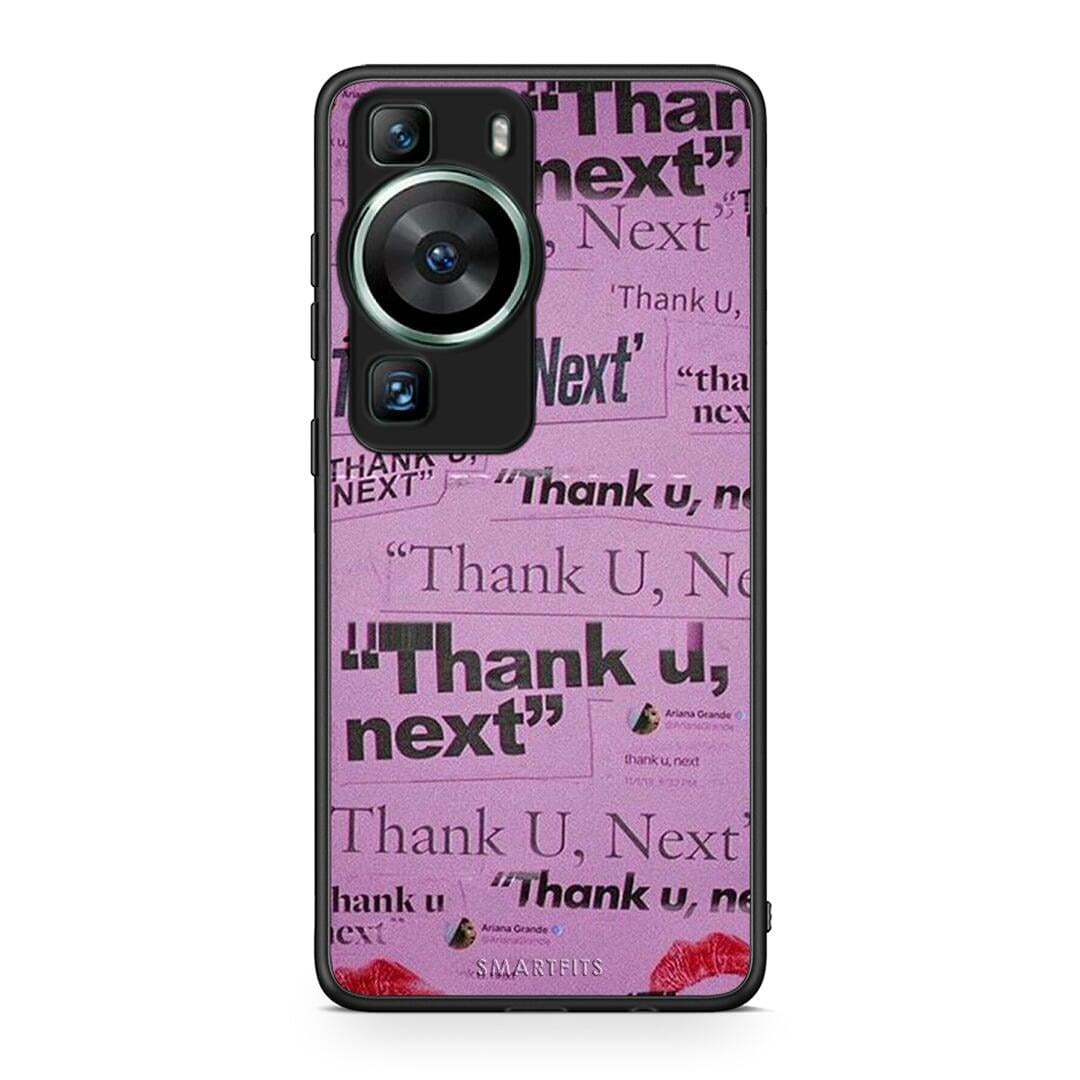 Θήκη Huawei P60 Thank You Next από τη Smartfits με σχέδιο στο πίσω μέρος και μαύρο περίβλημα | Huawei P60 Thank You Next Case with Colorful Back and Black Bezels