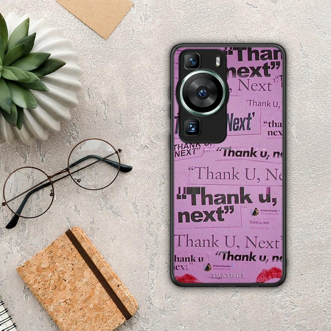 Θήκη Huawei P60 Thank You Next από τη Smartfits με σχέδιο στο πίσω μέρος και μαύρο περίβλημα | Huawei P60 Thank You Next Case with Colorful Back and Black Bezels