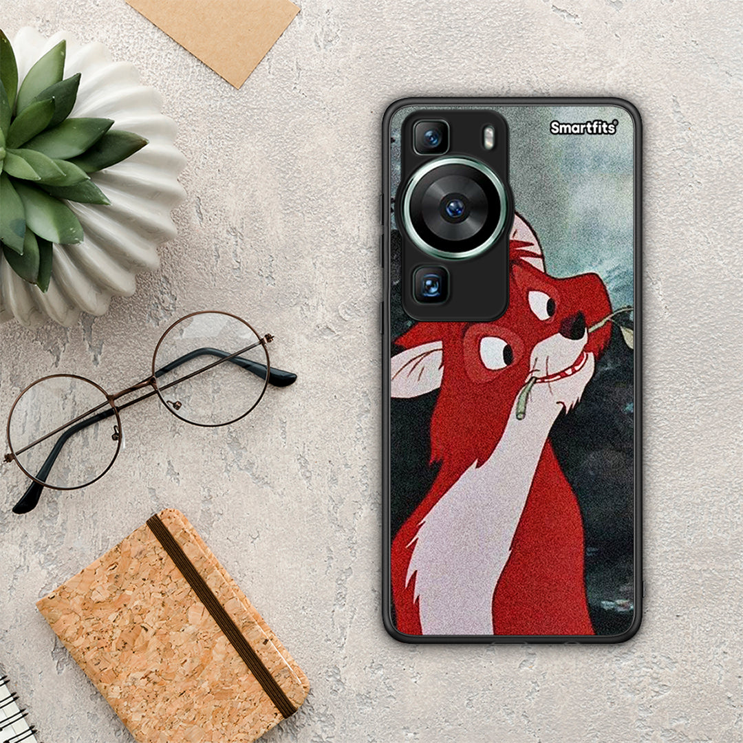 Θήκη Huawei P60 Tod And Vixey Love 1 από τη Smartfits με σχέδιο στο πίσω μέρος και μαύρο περίβλημα | Huawei P60 Tod And Vixey Love 1 Case with Colorful Back and Black Bezels