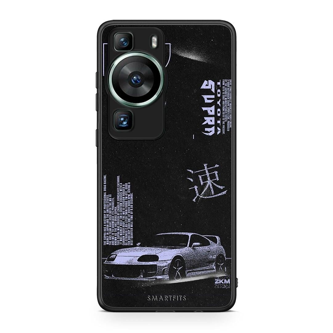 Θήκη Huawei P60 Tokyo Drift από τη Smartfits με σχέδιο στο πίσω μέρος και μαύρο περίβλημα | Huawei P60 Tokyo Drift Case with Colorful Back and Black Bezels