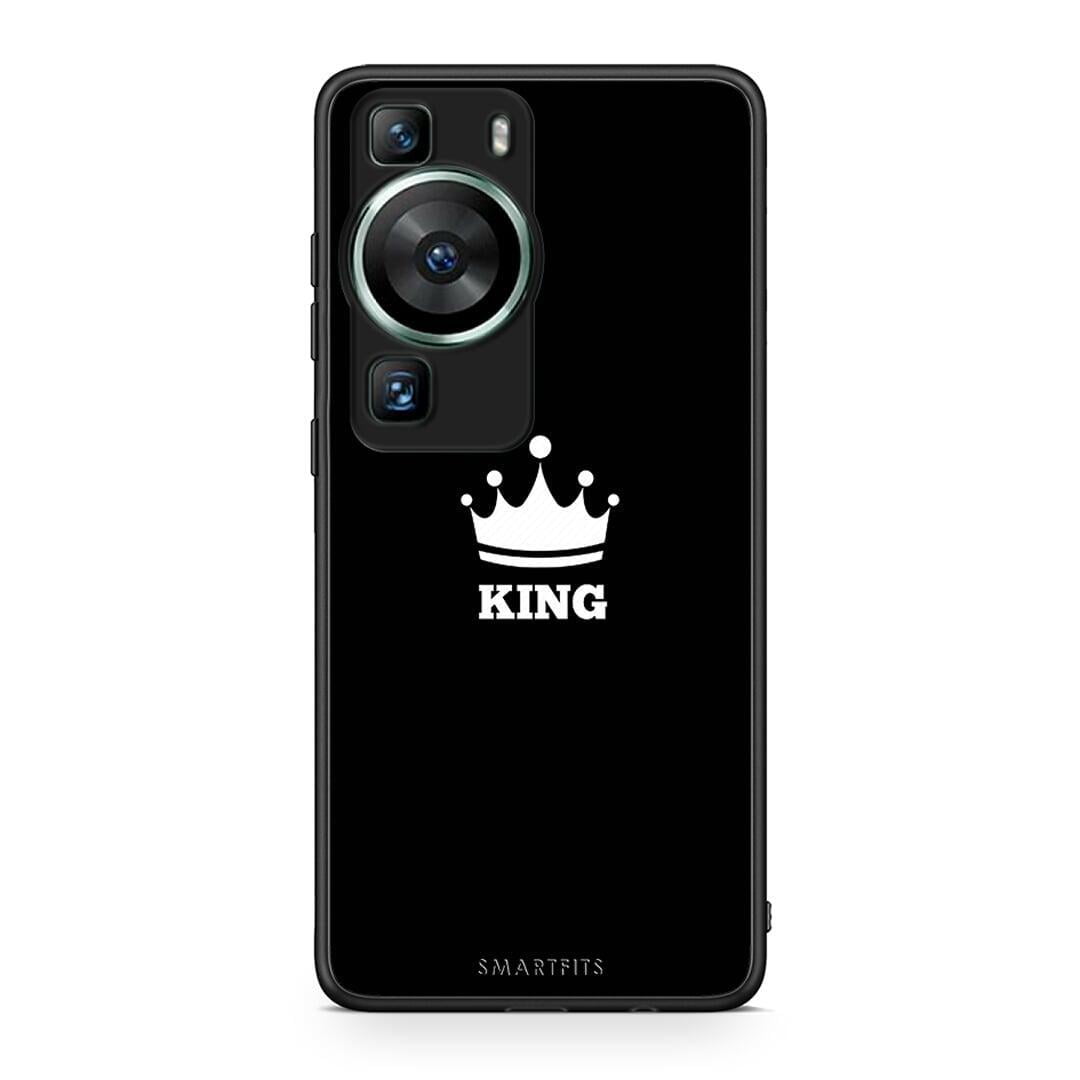 Θήκη Huawei P60 Valentine King από τη Smartfits με σχέδιο στο πίσω μέρος και μαύρο περίβλημα | Huawei P60 Valentine King Case with Colorful Back and Black Bezels