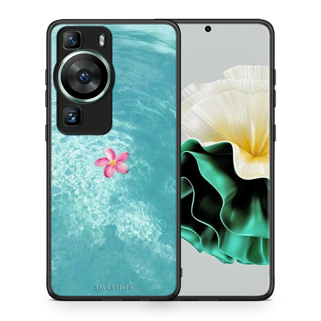 Θήκη Huawei P60 Water Flower από τη Smartfits με σχέδιο στο πίσω μέρος και μαύρο περίβλημα | Huawei P60 Water Flower Case with Colorful Back and Black Bezels