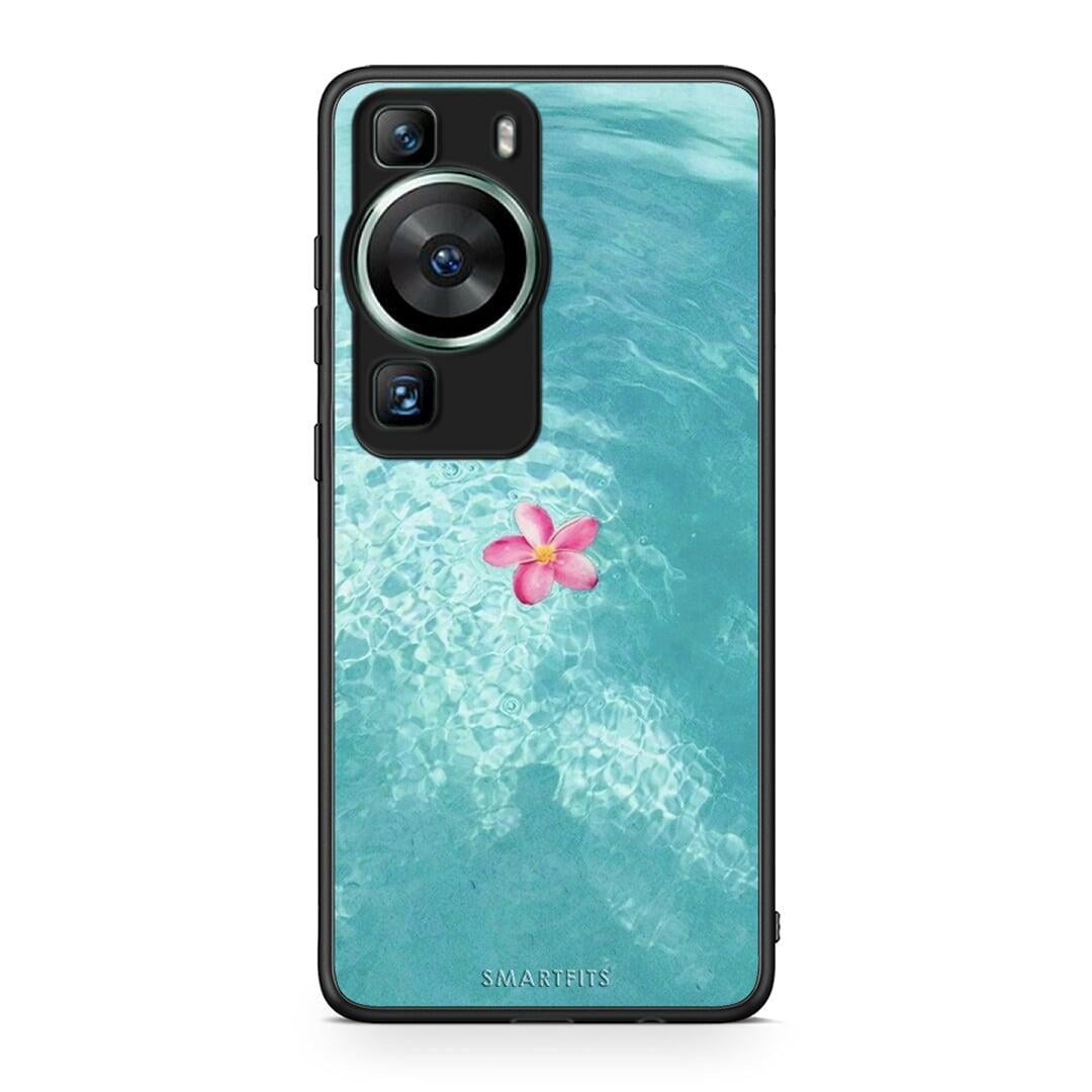 Θήκη Huawei P60 Water Flower από τη Smartfits με σχέδιο στο πίσω μέρος και μαύρο περίβλημα | Huawei P60 Water Flower Case with Colorful Back and Black Bezels