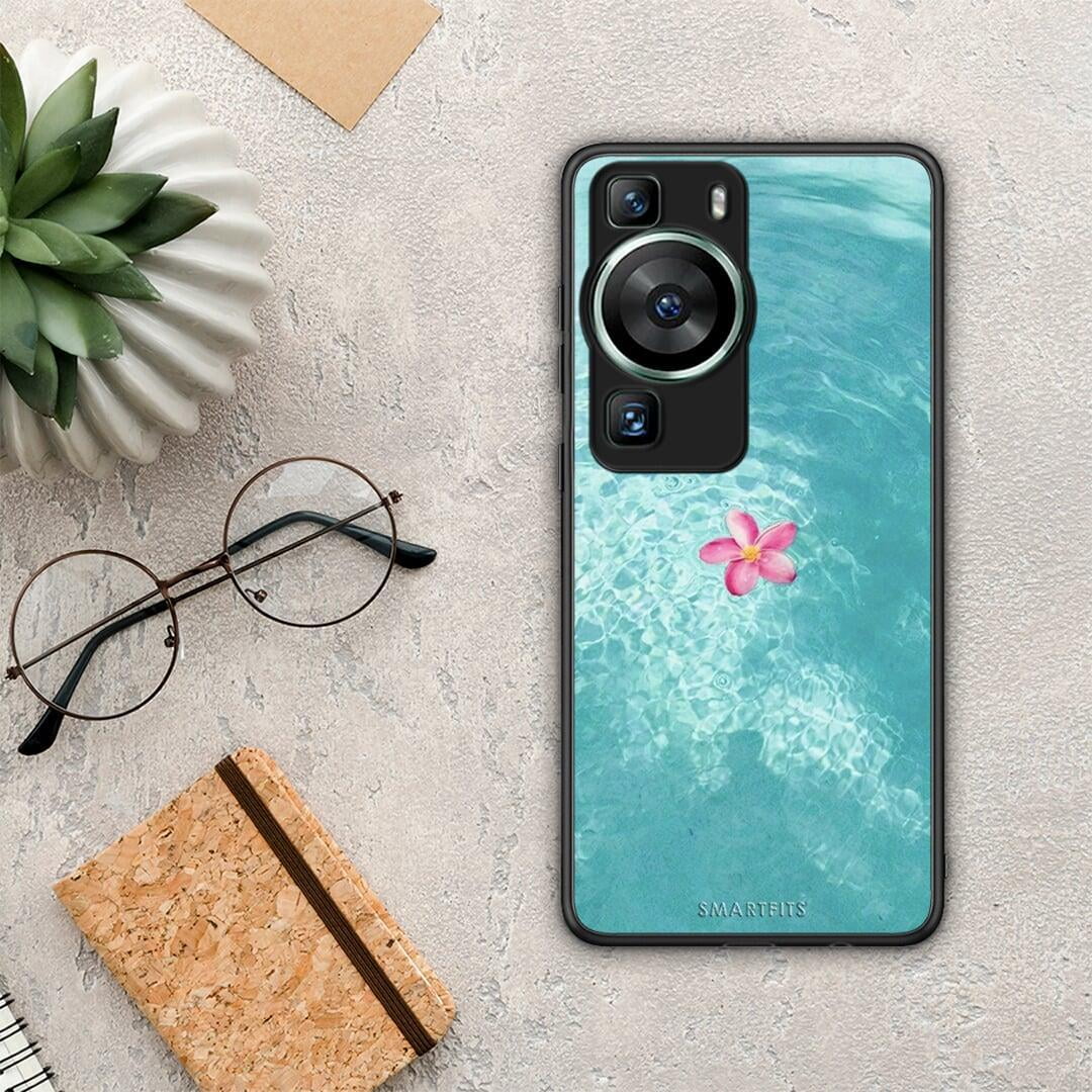 Θήκη Huawei P60 Water Flower από τη Smartfits με σχέδιο στο πίσω μέρος και μαύρο περίβλημα | Huawei P60 Water Flower Case with Colorful Back and Black Bezels