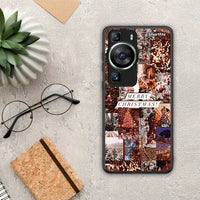 Thumbnail for Θήκη Huawei P60 Xmas Collage από τη Smartfits με σχέδιο στο πίσω μέρος και μαύρο περίβλημα | Huawei P60 Xmas Collage Case with Colorful Back and Black Bezels