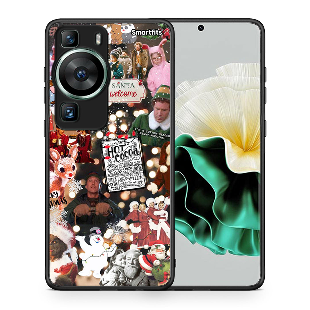 Θήκη Huawei P60 Xmas Movies από τη Smartfits με σχέδιο στο πίσω μέρος και μαύρο περίβλημα | Huawei P60 Xmas Movies Case with Colorful Back and Black Bezels