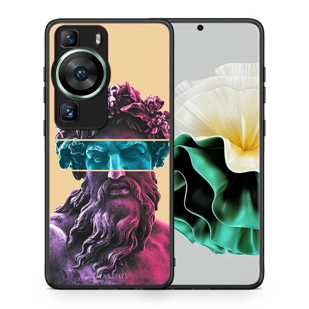 Θήκη Huawei P60 Zeus Art από τη Smartfits με σχέδιο στο πίσω μέρος και μαύρο περίβλημα | Huawei P60 Zeus Art Case with Colorful Back and Black Bezels