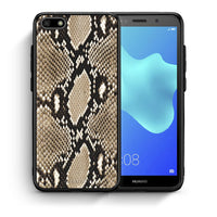 Thumbnail for Θήκη Huawei Y5 2018/Honor 7S Fashion Snake Animal από τη Smartfits με σχέδιο στο πίσω μέρος και μαύρο περίβλημα | Huawei Y5 2018/Honor 7S Fashion Snake Animal case with colorful back and black bezels