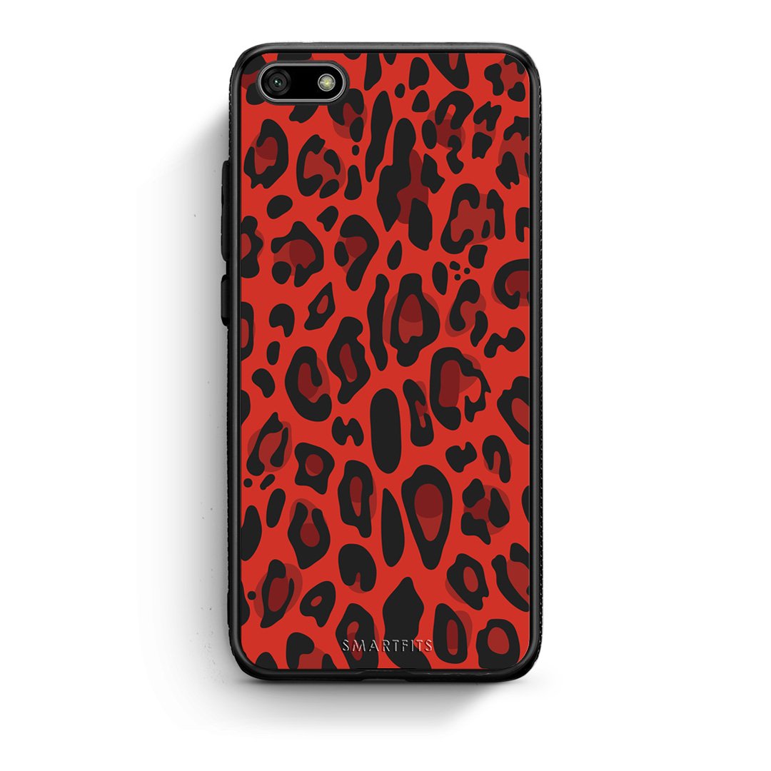 4 - Huawei Y5 2018 Red Leopard Animal case, cover, bumper