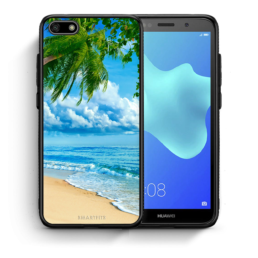 Θήκη Huawei Y5 2018/Honor 7S Beautiful Beach από τη Smartfits με σχέδιο στο πίσω μέρος και μαύρο περίβλημα | Huawei Y5 2018/Honor 7S Beautiful Beach case with colorful back and black bezels