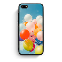 Thumbnail for Huawei Y5 2018 Colorful Balloons θήκη από τη Smartfits με σχέδιο στο πίσω μέρος και μαύρο περίβλημα | Smartphone case with colorful back and black bezels by Smartfits
