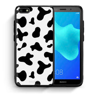 Thumbnail for Θήκη Huawei Y5 2018/Honor 7S Cow Print από τη Smartfits με σχέδιο στο πίσω μέρος και μαύρο περίβλημα | Huawei Y5 2018/Honor 7S Cow Print case with colorful back and black bezels