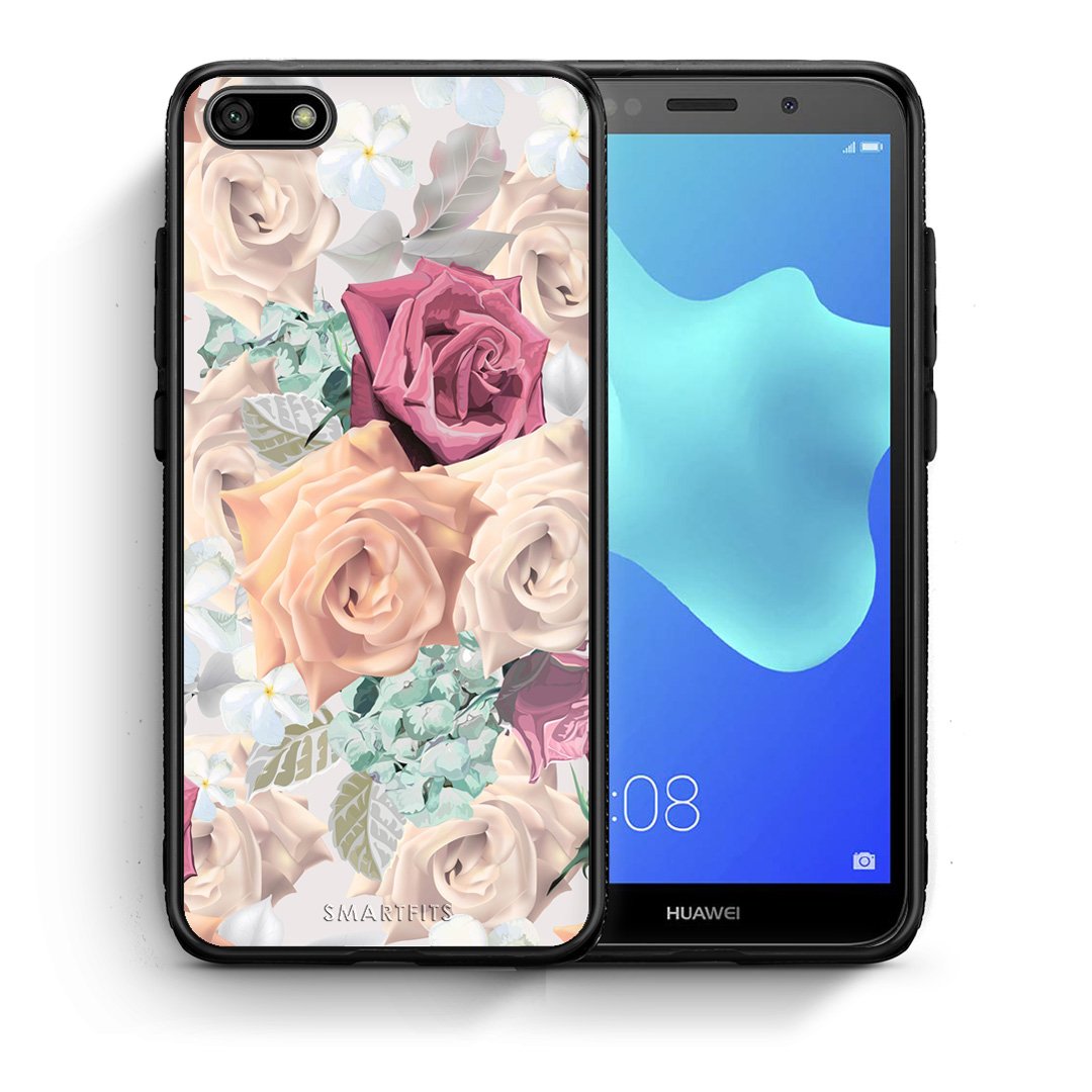 Θήκη Huawei Y5 2018/Honor 7S Bouquet Floral από τη Smartfits με σχέδιο στο πίσω μέρος και μαύρο περίβλημα | Huawei Y5 2018/Honor 7S Bouquet Floral case with colorful back and black bezels