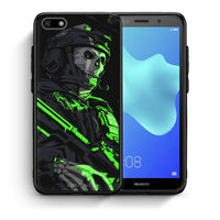 Thumbnail for Θήκη Αγίου Βαλεντίνου Huawei Y5 2018 / Honor 7S Green Soldier από τη Smartfits με σχέδιο στο πίσω μέρος και μαύρο περίβλημα | Huawei Y5 2018 / Honor 7S Green Soldier case with colorful back and black bezels