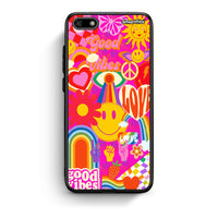 Thumbnail for Huawei Y5 2018 Hippie Love θήκη από τη Smartfits με σχέδιο στο πίσω μέρος και μαύρο περίβλημα | Smartphone case with colorful back and black bezels by Smartfits