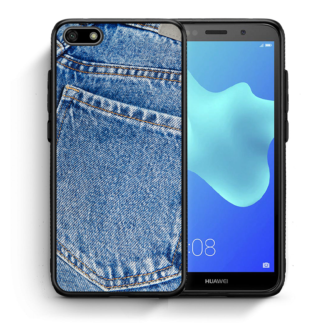 Θήκη Huawei Y5 2018/Honor 7S Jeans Pocket από τη Smartfits με σχέδιο στο πίσω μέρος και μαύρο περίβλημα | Huawei Y5 2018/Honor 7S Jeans Pocket case with colorful back and black bezels