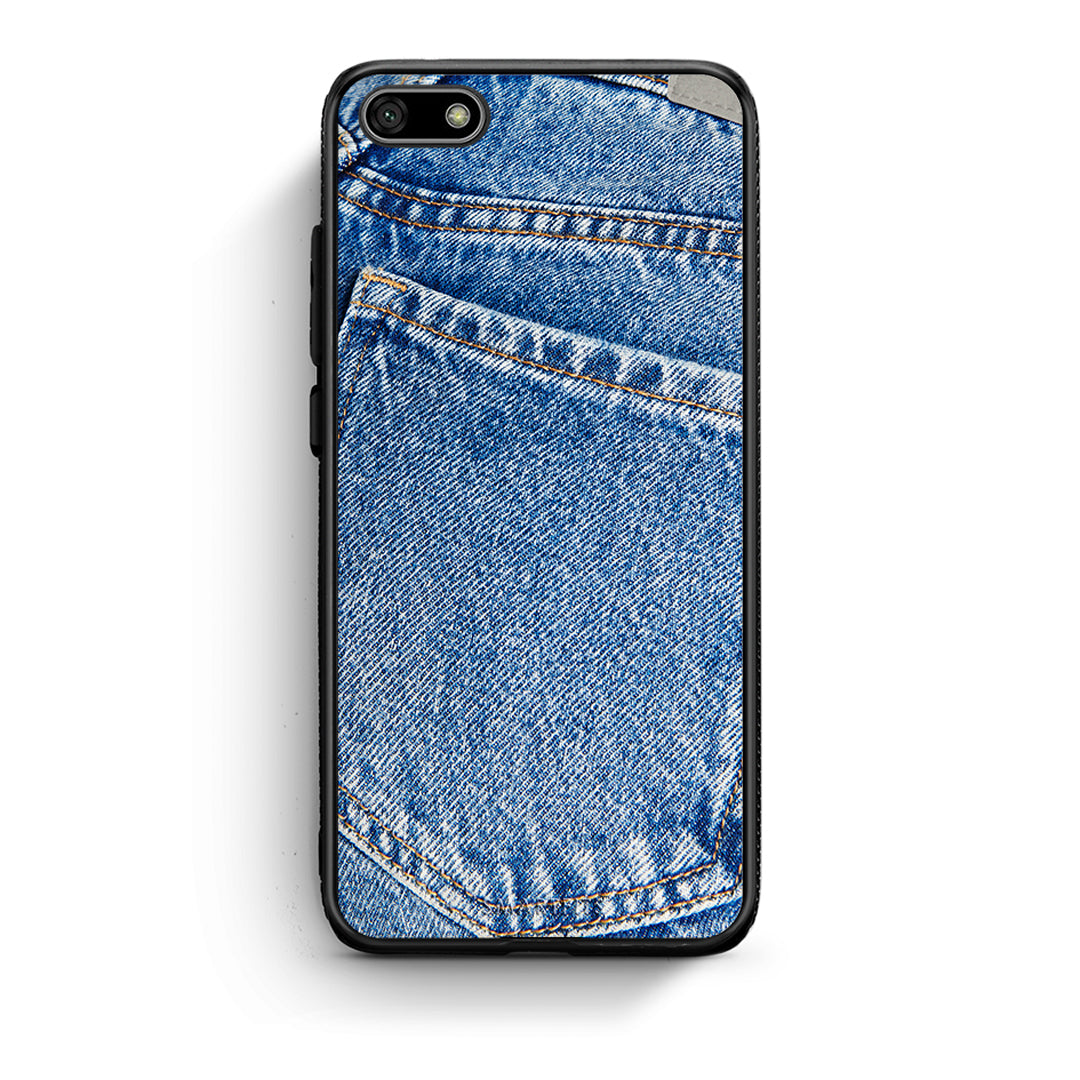 Huawei Y5 2018 Jeans Pocket θήκη από τη Smartfits με σχέδιο στο πίσω μέρος και μαύρο περίβλημα | Smartphone case with colorful back and black bezels by Smartfits