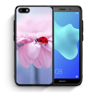 Thumbnail for Θήκη Huawei Y5 2018/Honor 7S Ladybug Flower από τη Smartfits με σχέδιο στο πίσω μέρος και μαύρο περίβλημα | Huawei Y5 2018/Honor 7S Ladybug Flower case with colorful back and black bezels