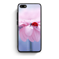Thumbnail for Huawei Y5 2018 Ladybug Flower θήκη από τη Smartfits με σχέδιο στο πίσω μέρος και μαύρο περίβλημα | Smartphone case with colorful back and black bezels by Smartfits