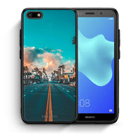Thumbnail for Θήκη Huawei Y5 2018/Honor 7S City Landscape από τη Smartfits με σχέδιο στο πίσω μέρος και μαύρο περίβλημα | Huawei Y5 2018/Honor 7S City Landscape case with colorful back and black bezels